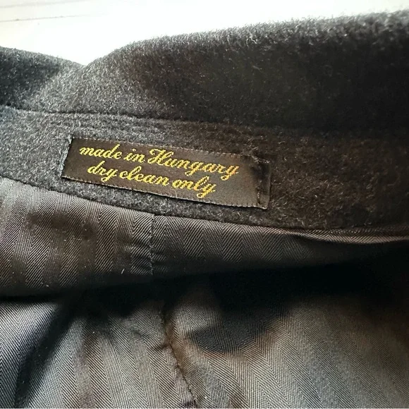 Gianfranco Ruffini Men's Black Wool Coat